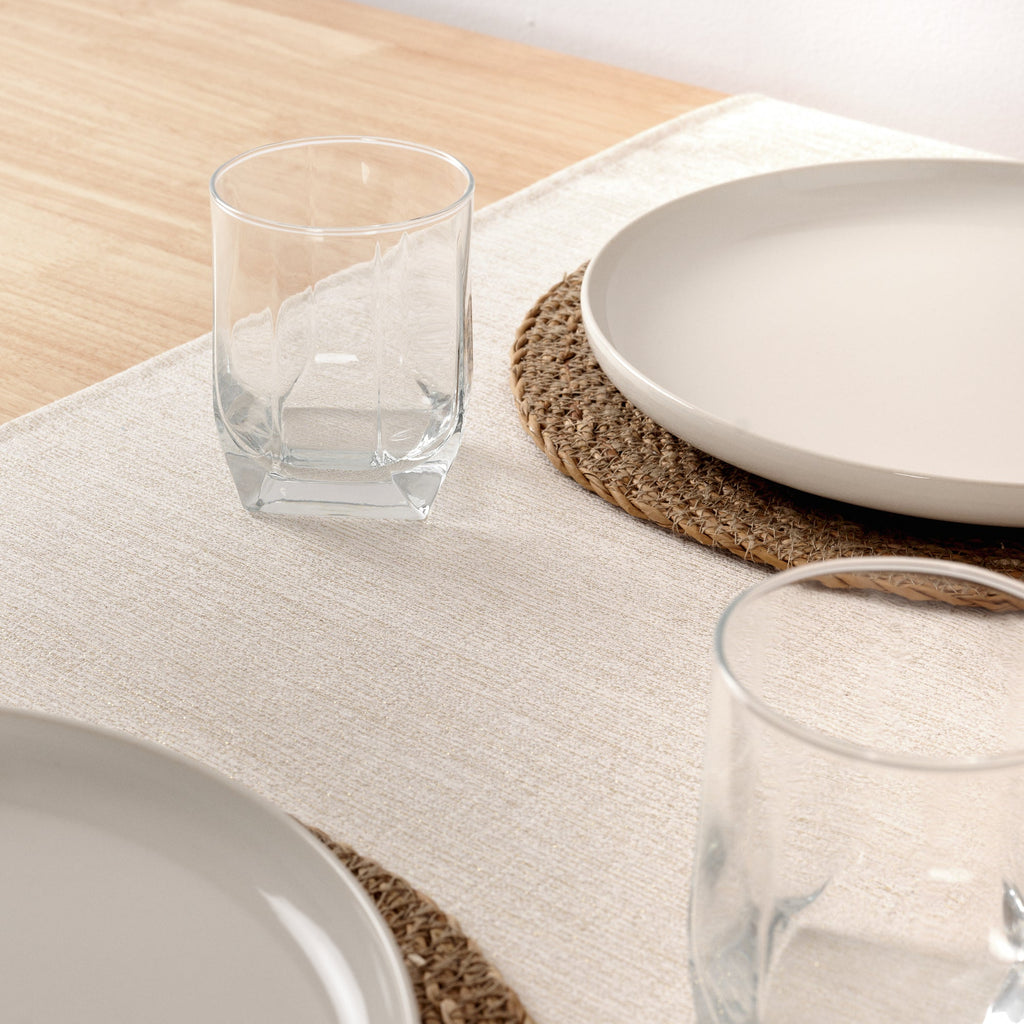 Camino de mesa jacquard hilo dorado R17948 45x140 cm