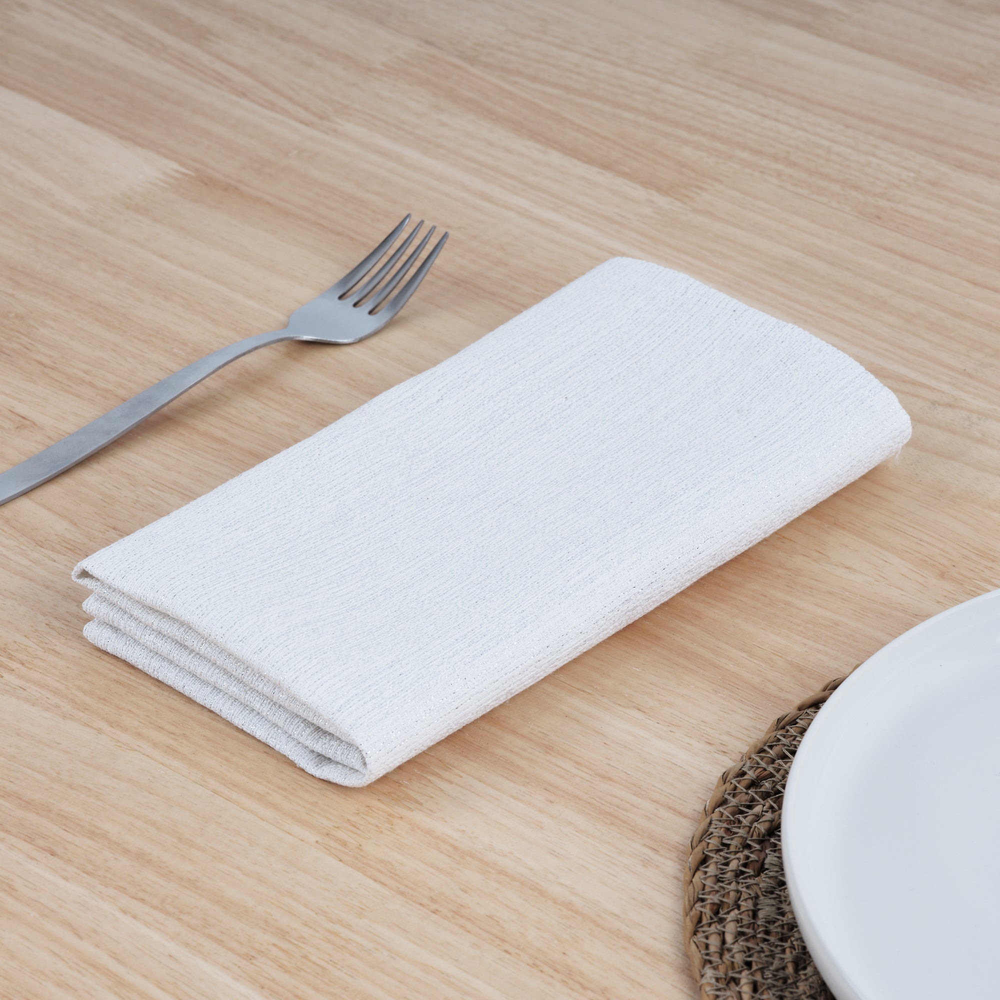 Pack de 2 unidades servilleta jacquard hilo plateado R17948 45x45 cm