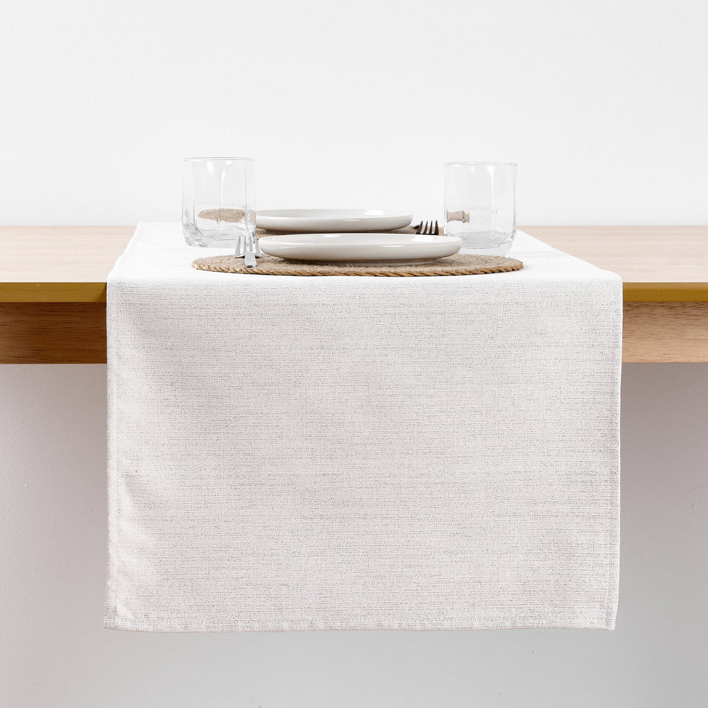 Camino de mesa jacquard hilo plateado R17948 45x140 cm