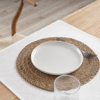 Camino de mesa jacquard hilo plateado R17948 45x140 cm