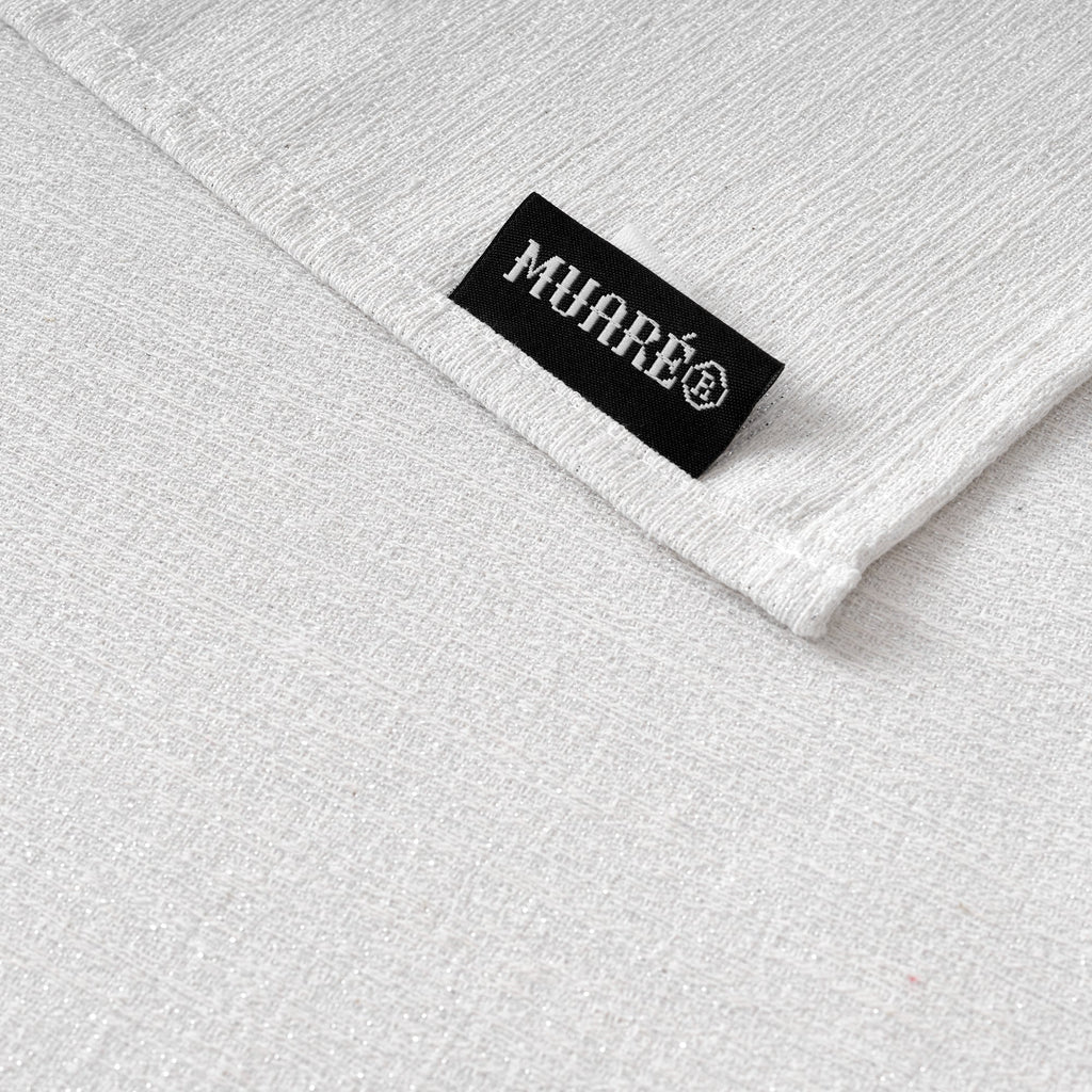 Camino de mesa jacquard hilo plateado R17948 45x140 cm