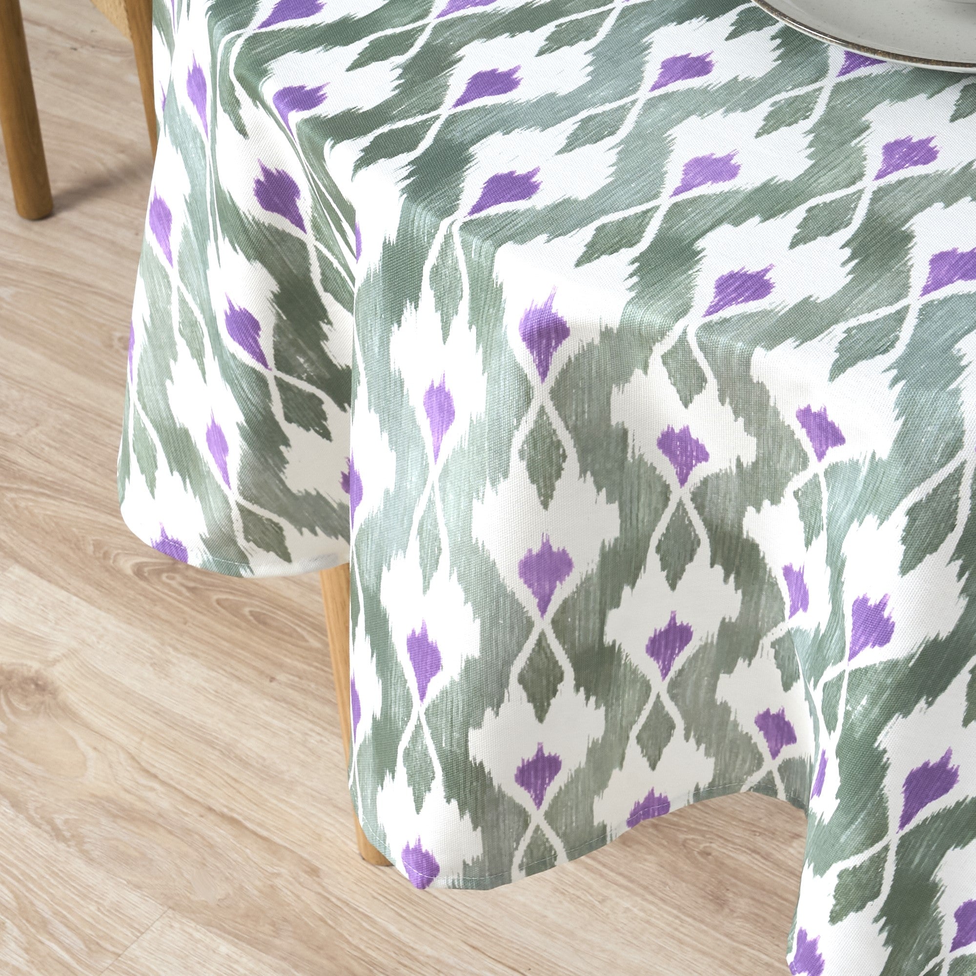 Mantel redondo resinado antimanchas Tevy 924 6 Morado