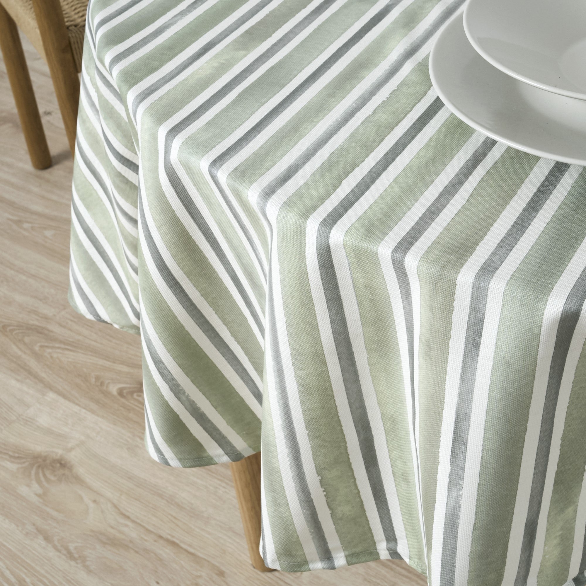 Mantel redondo resinado antimanchas Kan 125 2 Desert Sage Coord. 100