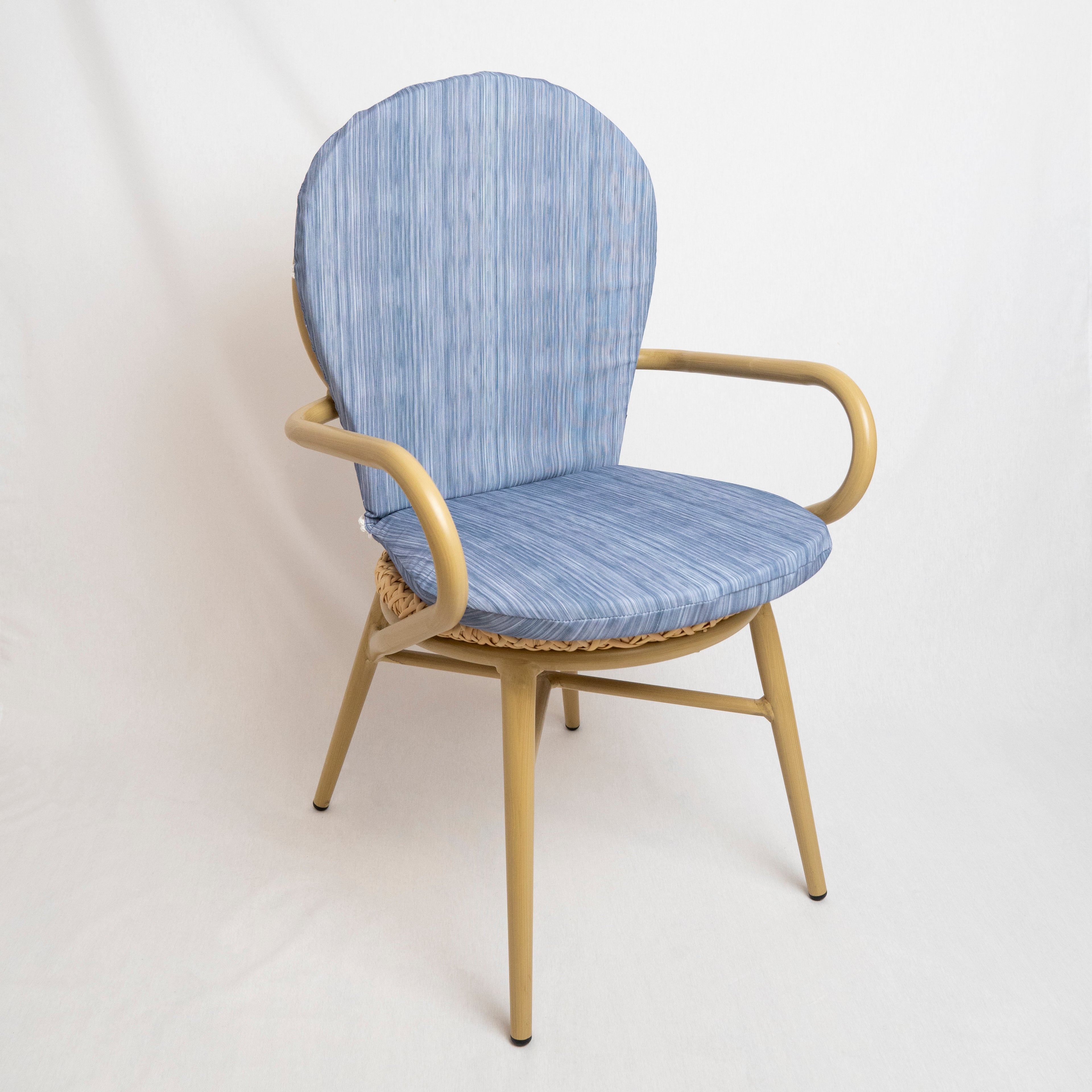 Cojín para silla de exterior Lesa 125 Steel Blue 48x90x5 cm
