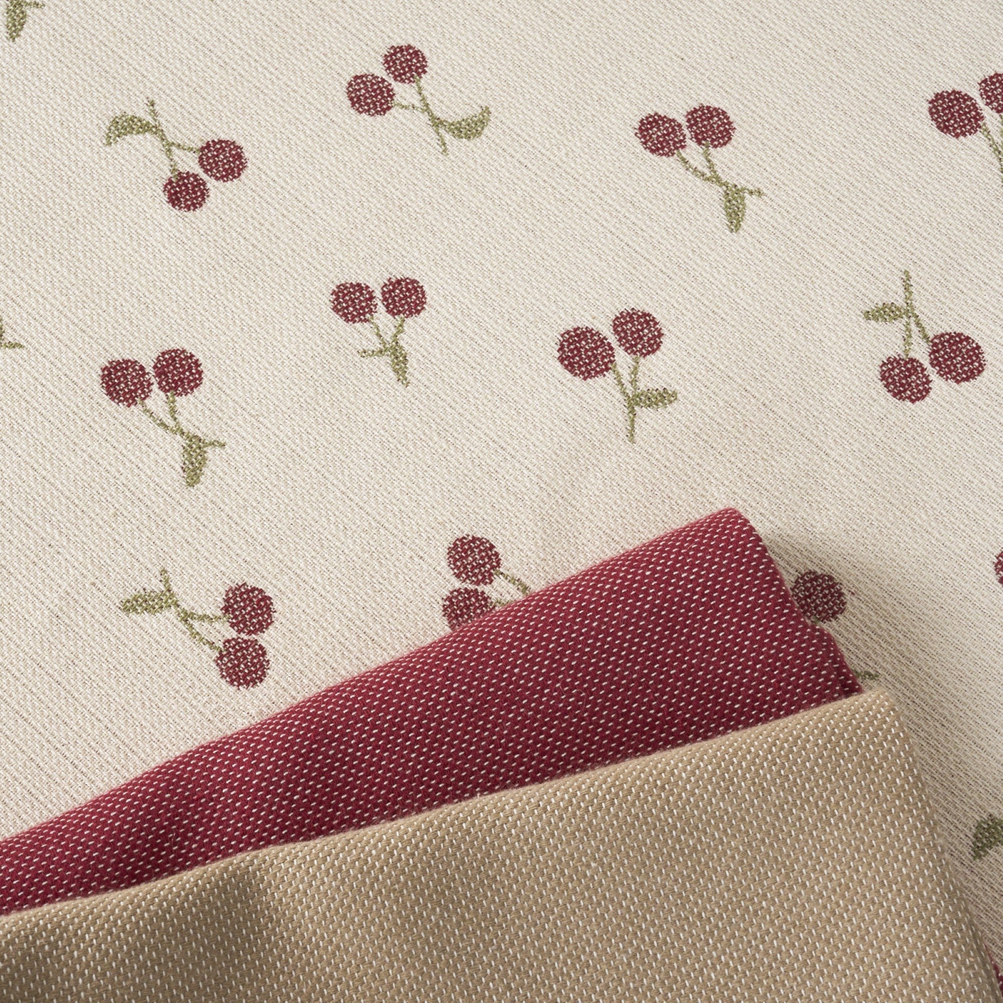 Mantel jacquard antimanchas Cerezas Grandes