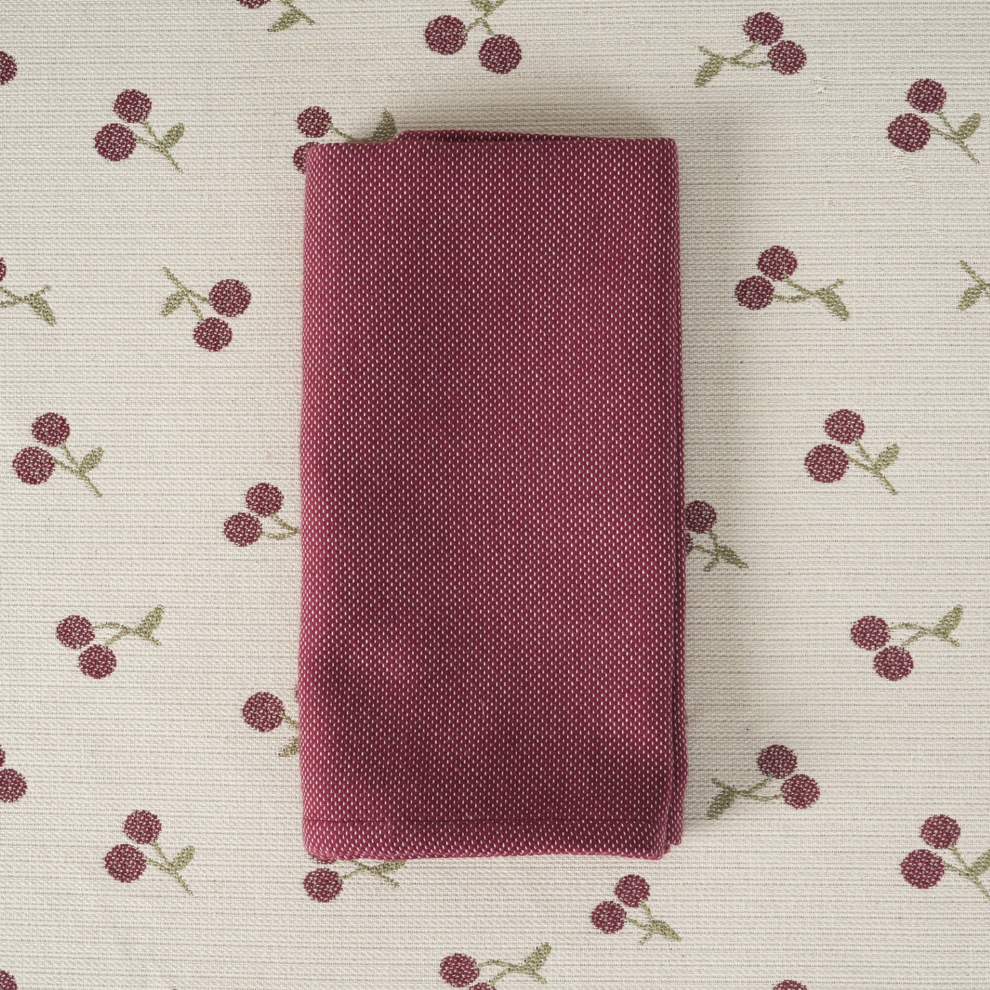 Mantel jacquard antimanchas Cerezas Grandes
