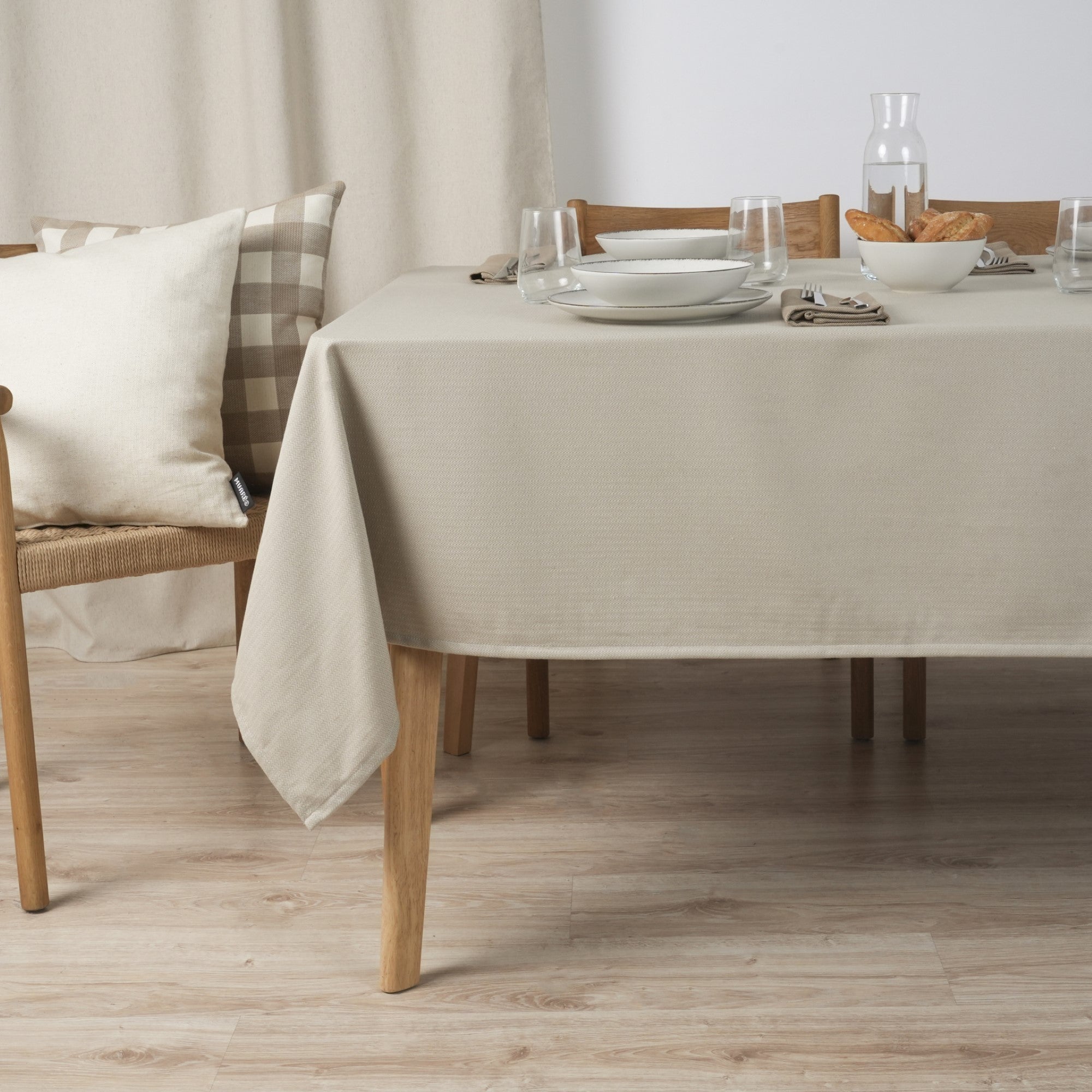 Mantel jacquard antimanchas Espiga Fresno