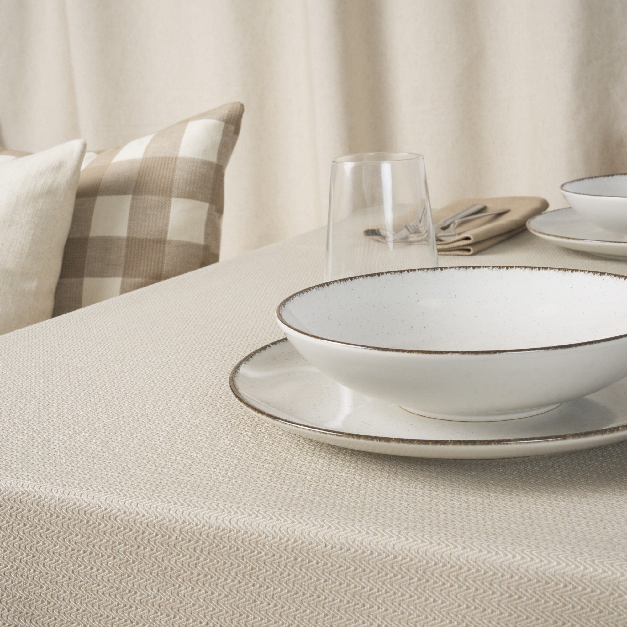 Mantel jacquard antimanchas Espiga Fresno