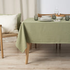 Mantel jacquard antimanchas Espiga Green Wet