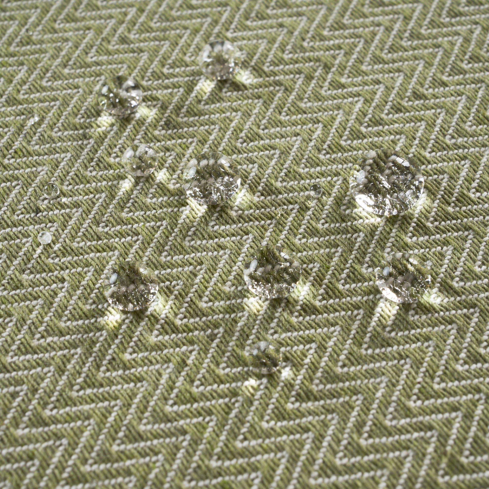 Mantel jacquard antimanchas Espiga Green Wet