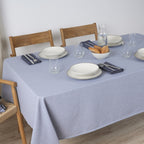 Mantel jacquard antimanchas Espiga Indigo