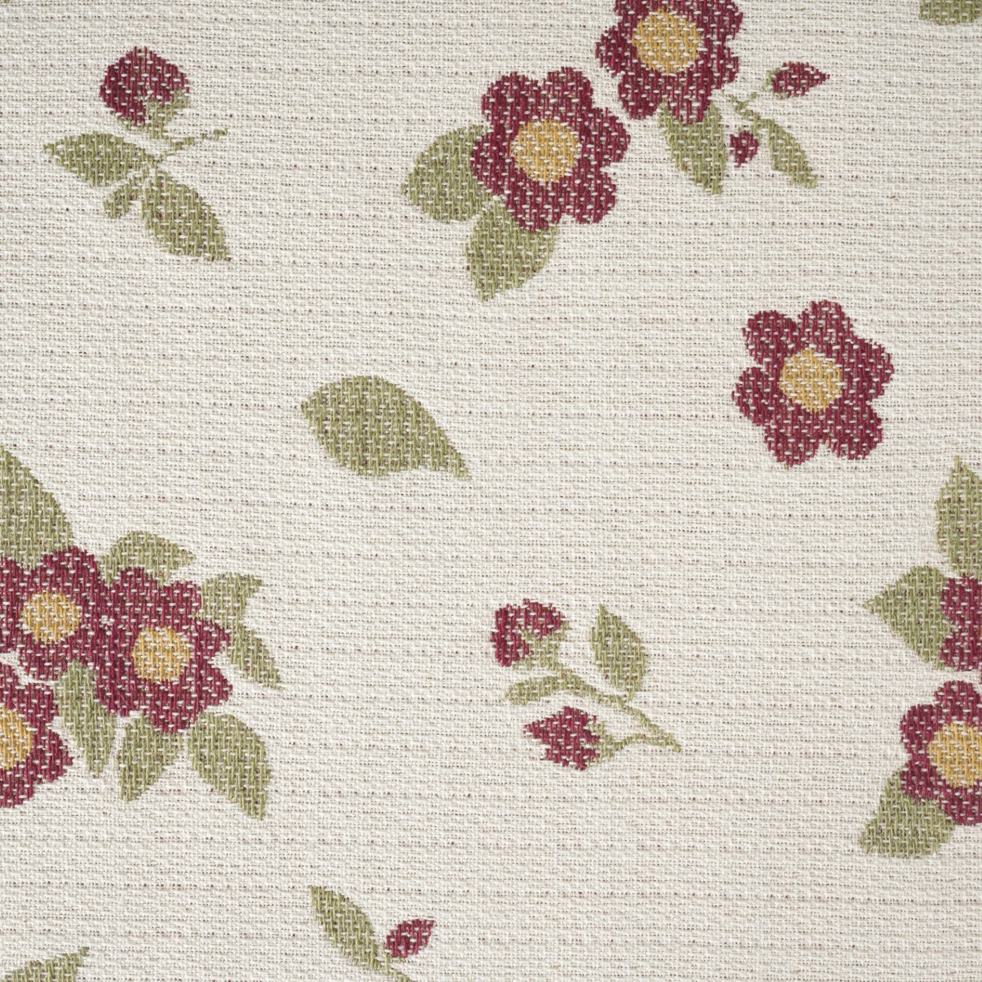 Mantel jacquard antimanchas Flor Grande Granate