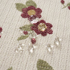 Mantel jacquard antimanchas Flor Grande Granate