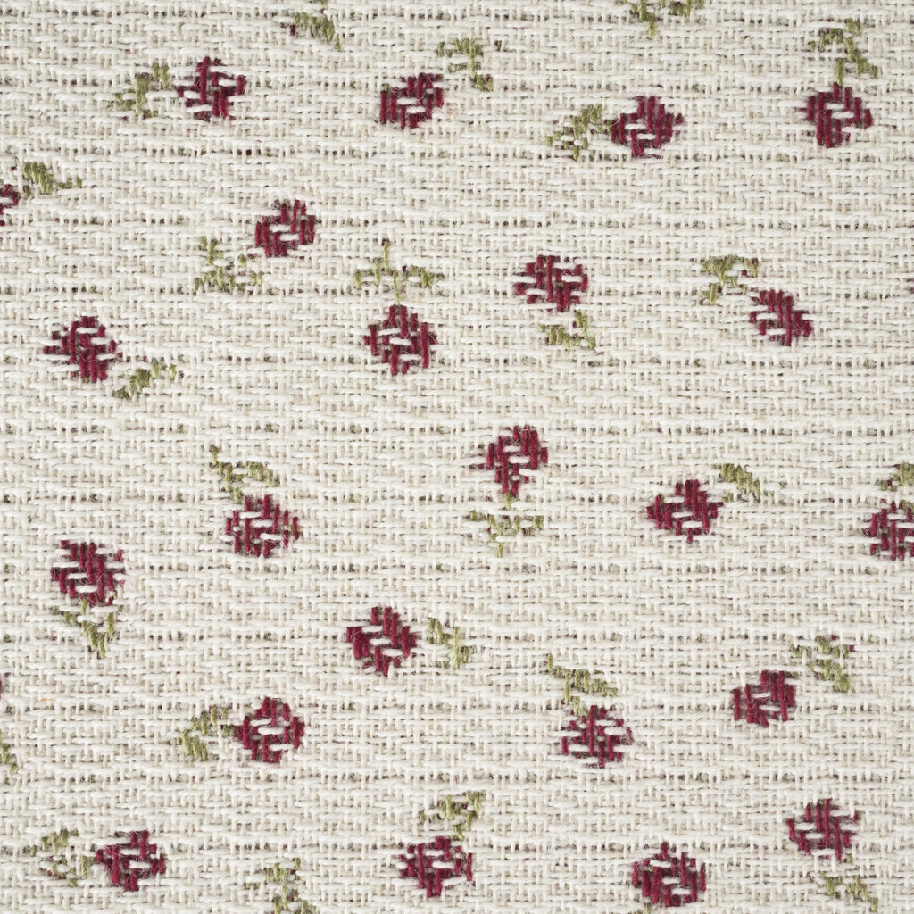 Mantel jacquard antimanchas Flor Pequeña Granate