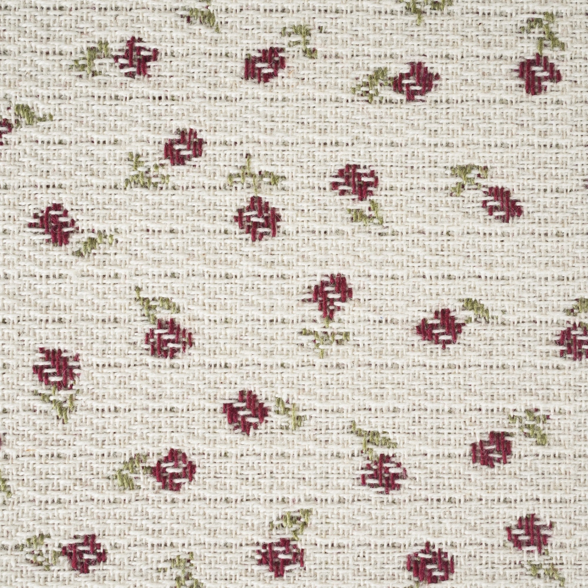 Mantel jacquard antimanchas Flor Pequeña Granate