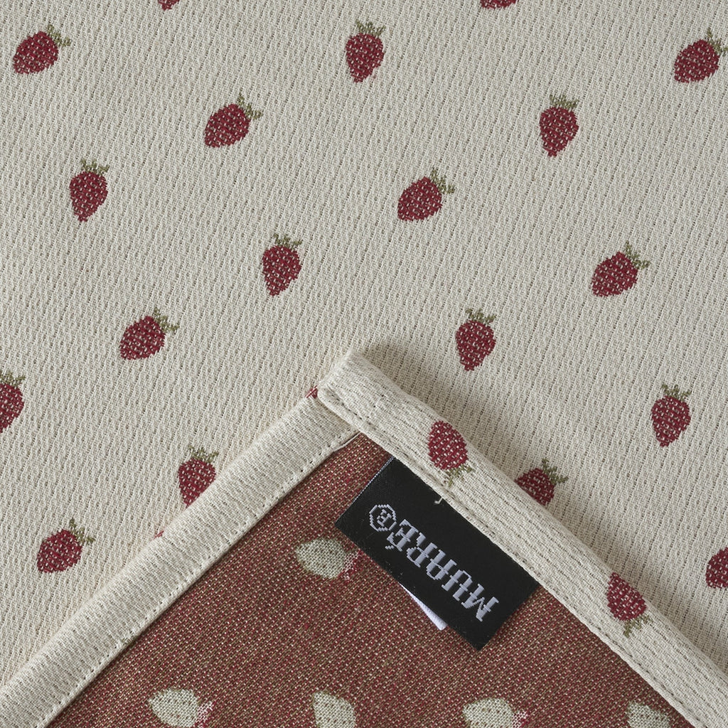 Mantel jacquard antimanchas Fresas