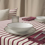 Mantel jacquard antimanchas Raya Granate