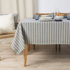 Mantel jacquard antimanchas Rayas Azulon Fc