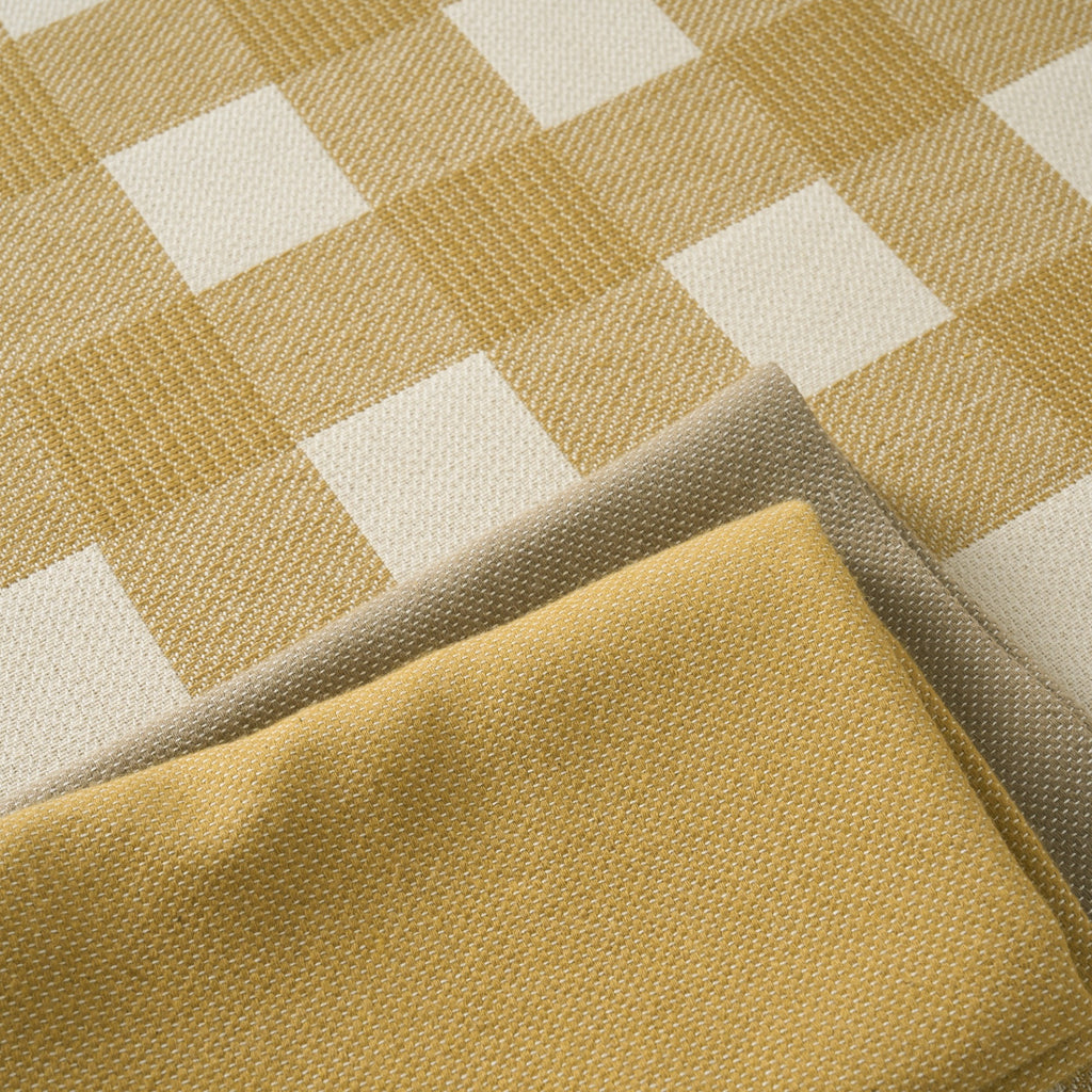 Mantel jacquard antimanchas Vichy Grande Amber Gold