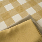 Mantel jacquard antimanchas Vichy Grande Amber Gold