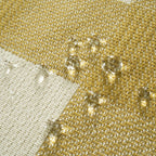 Mantel jacquard antimanchas Vichy Grande Amber Gold