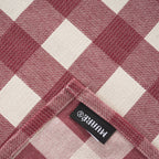 Mantel jacquard antimanchas Vichy Grande Granate