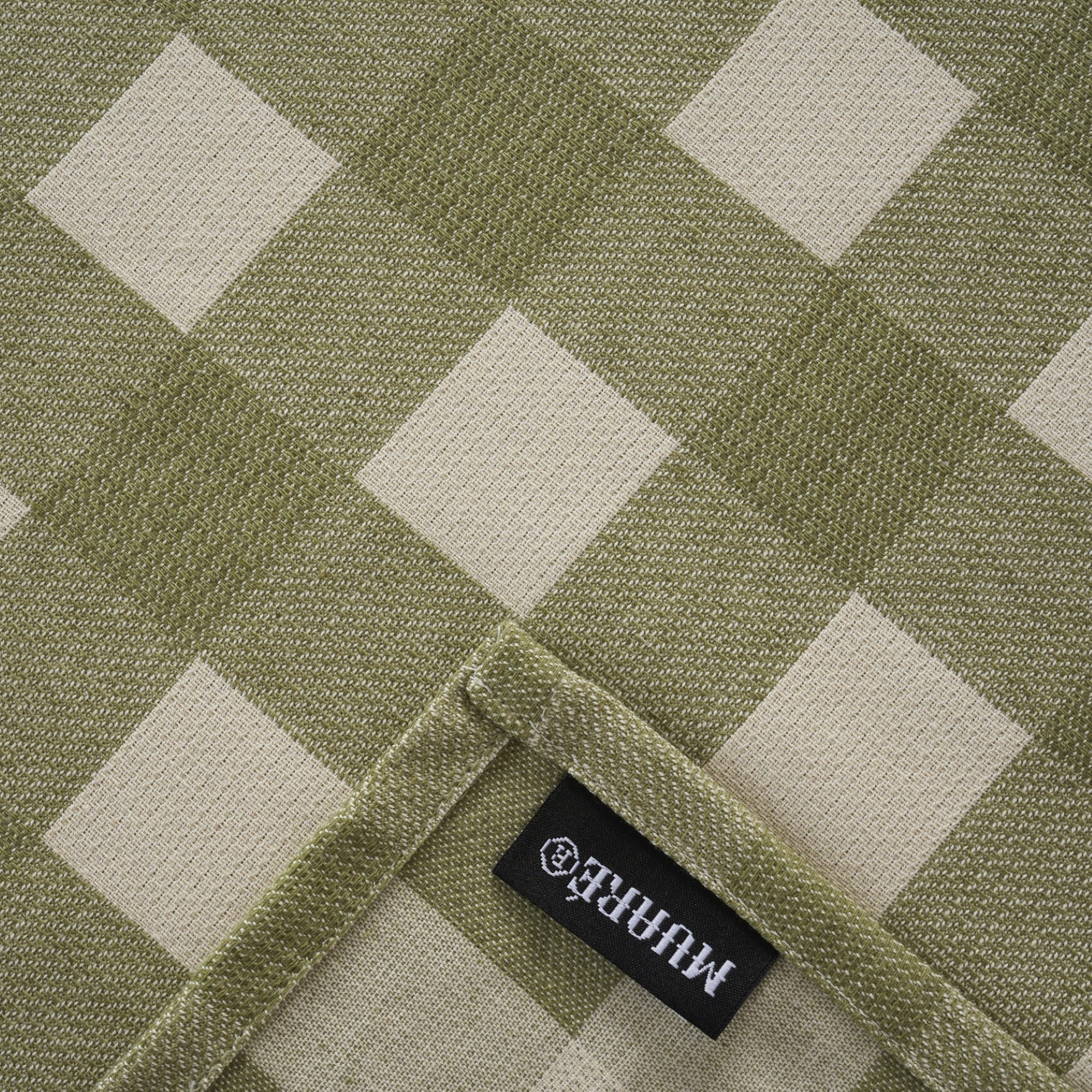 Mantel jacquard antimanchas Vichy Grande Green Wet
