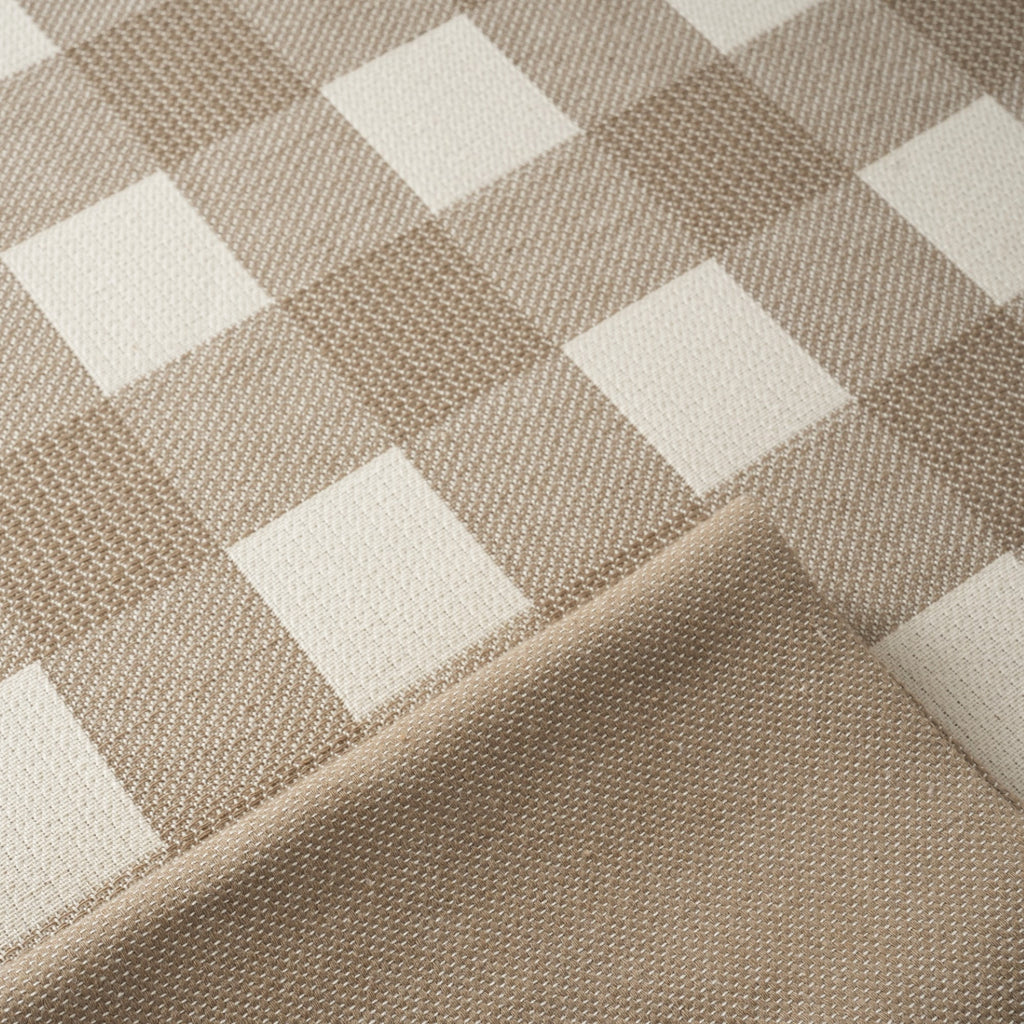 Mantel jacquard antimanchas Vichy Grande Tabaco