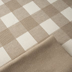 Mantel jacquard antimanchas Vichy Grande Tabaco