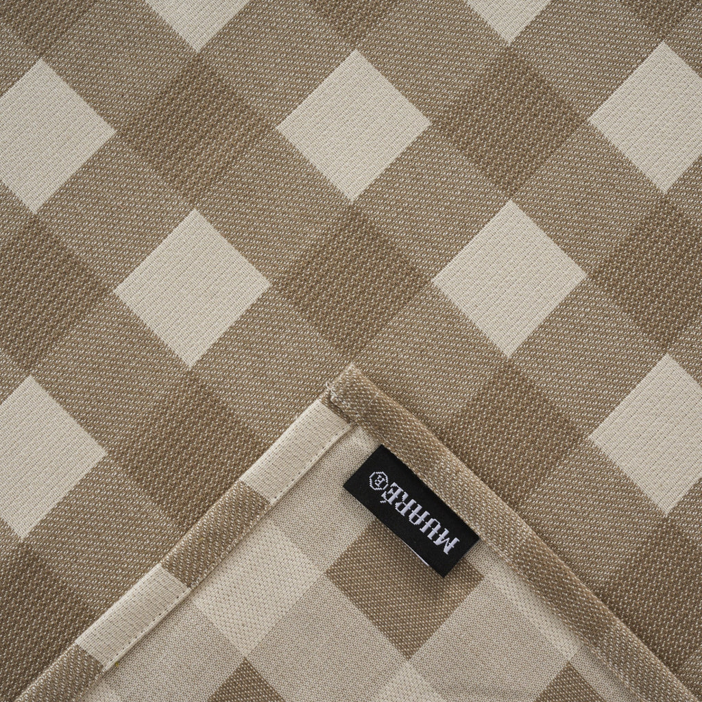 Mantel jacquard antimanchas Vichy Grande Tabaco