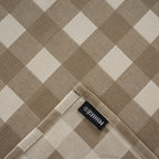 Mantel jacquard antimanchas Vichy Grande Tabaco
