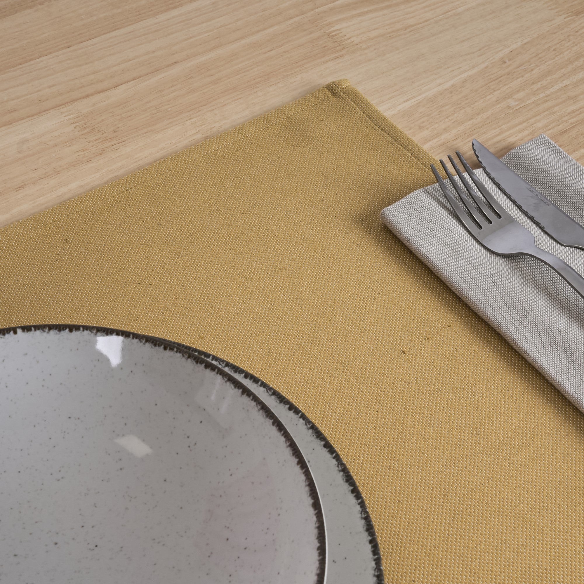 Mantel individual jacquard pack 2 unidades Massaic Amber Gold 35x50 cm