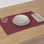 Mantel individual jacquard pack 2 unidades Massaic Granate 35x50 cm