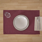 Mantel individual jacquard pack 2 unidades Massaic Granate 35x50 cm