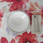 Mantel redondo resinado antimanchas Big Flowers 7 Fucsia