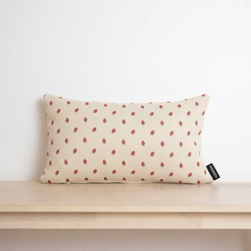 Funda de cojín jacquard Fresas 30x50 cm