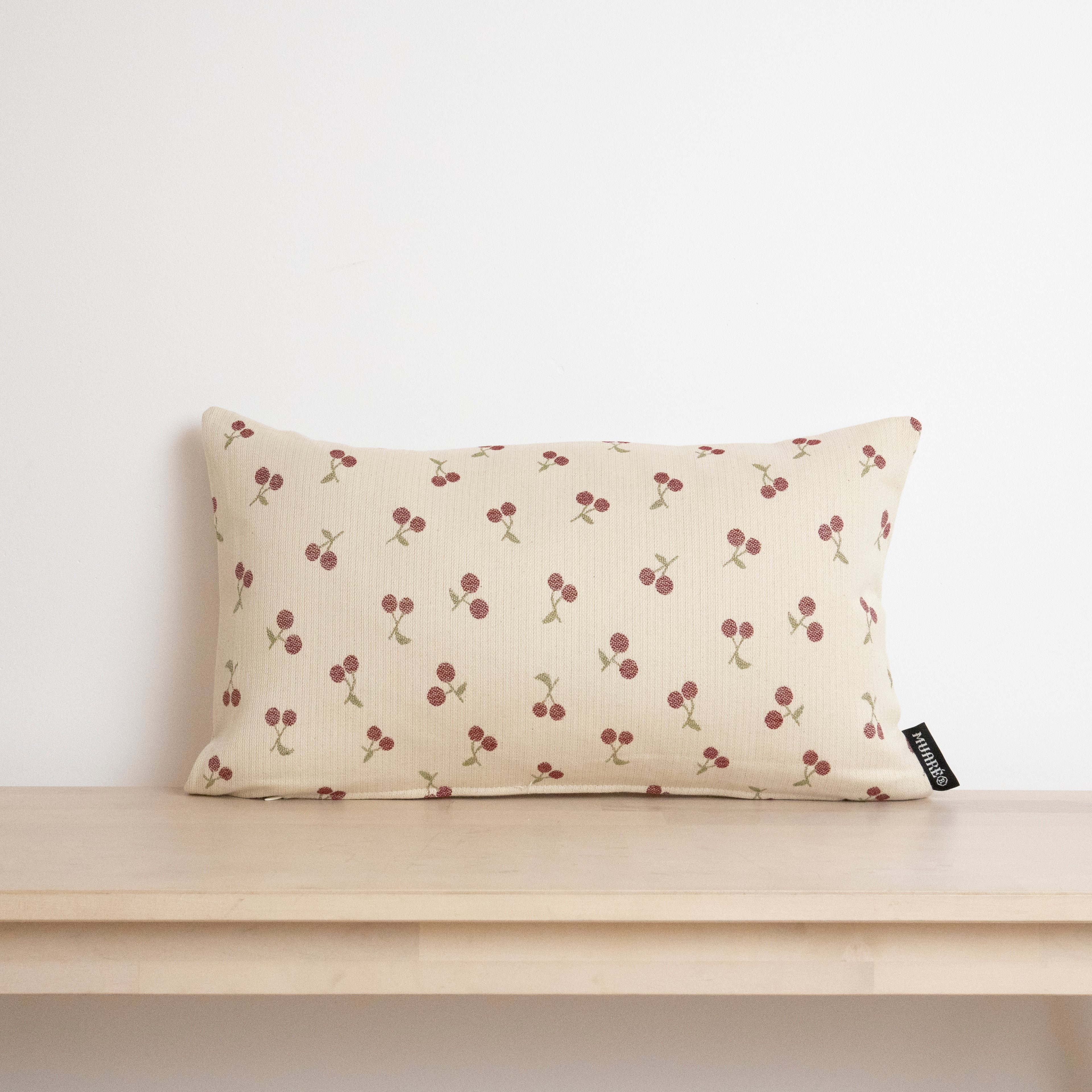 Funda de cojín jacquard Cerezas 30x50 cm