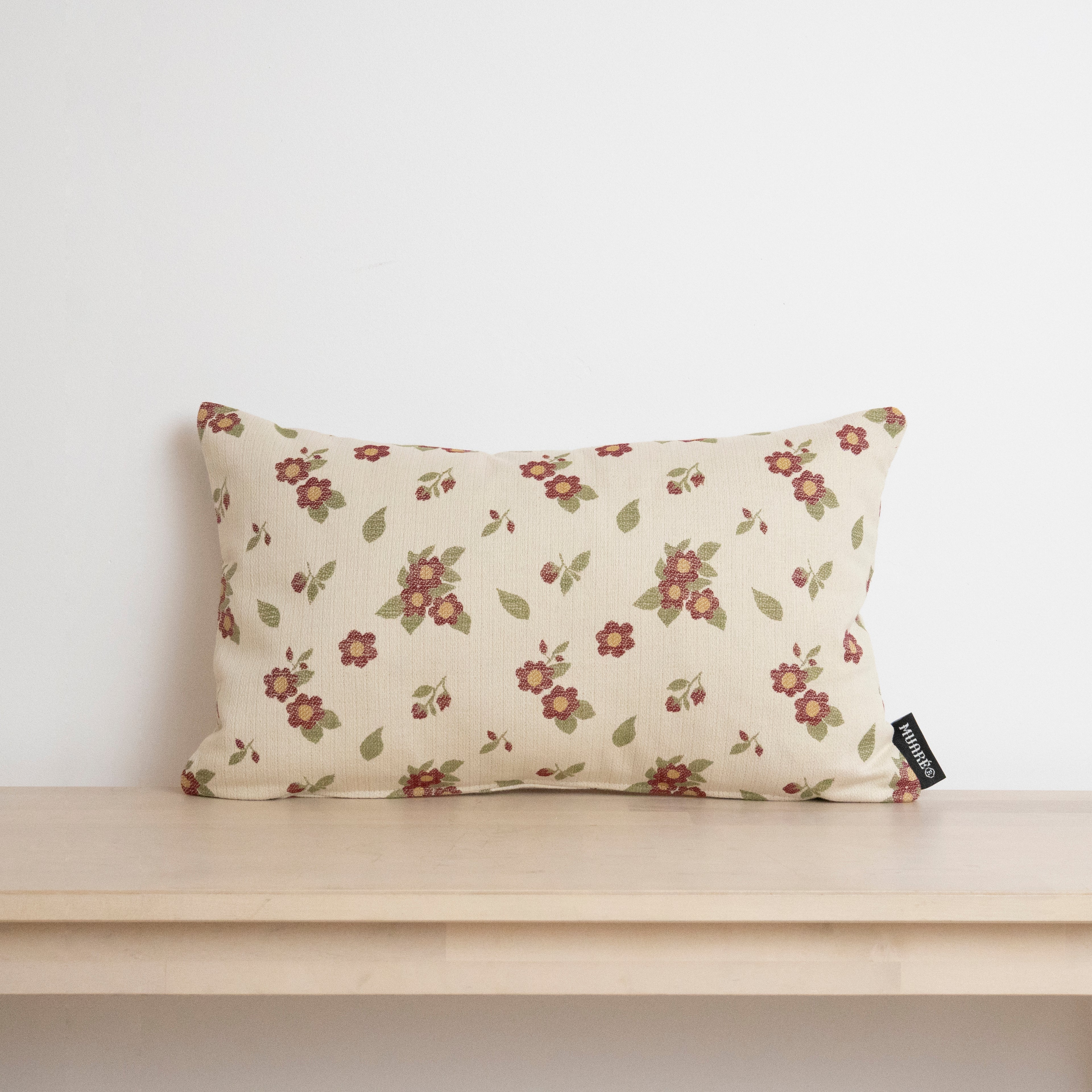 Funda de cojín jacquard Flores Grandes 30x50 cm