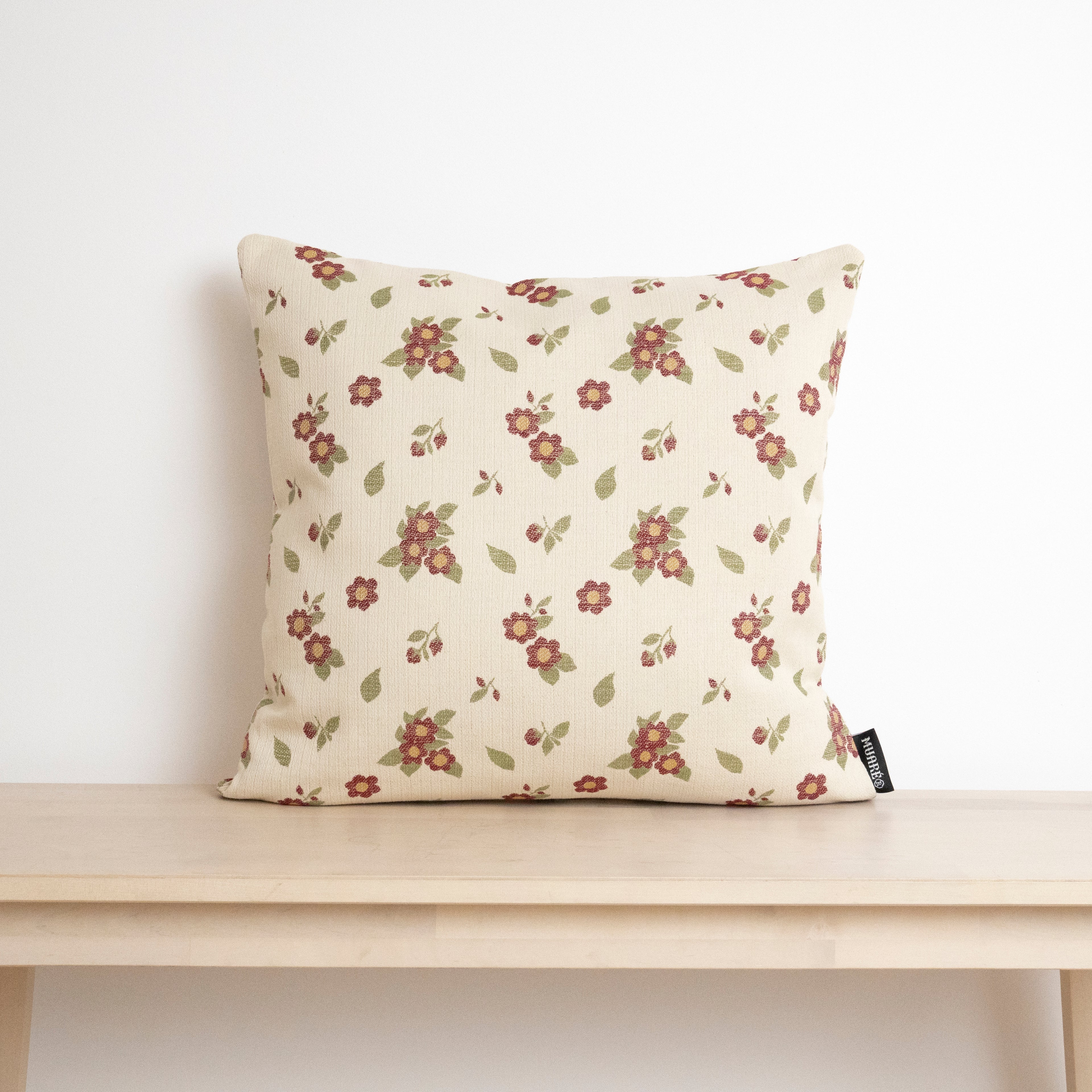 Funda de cojín jacquard Flores Grandes 45x45 cm