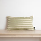 Funda de cojín jacquard Raya Verde Fc 30x50 cm