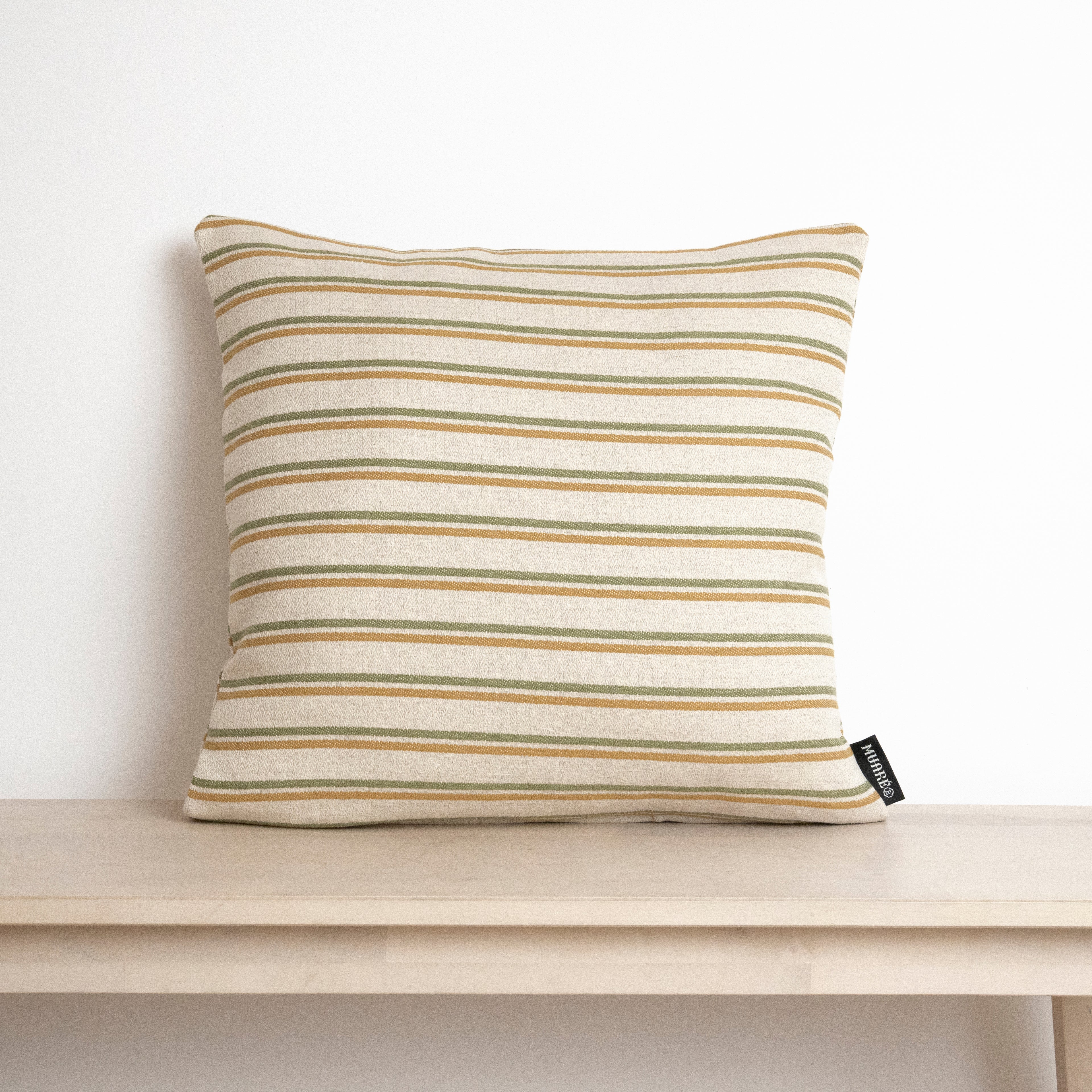 Funda de cojín jacquard Rayas Limones 45x45 cm