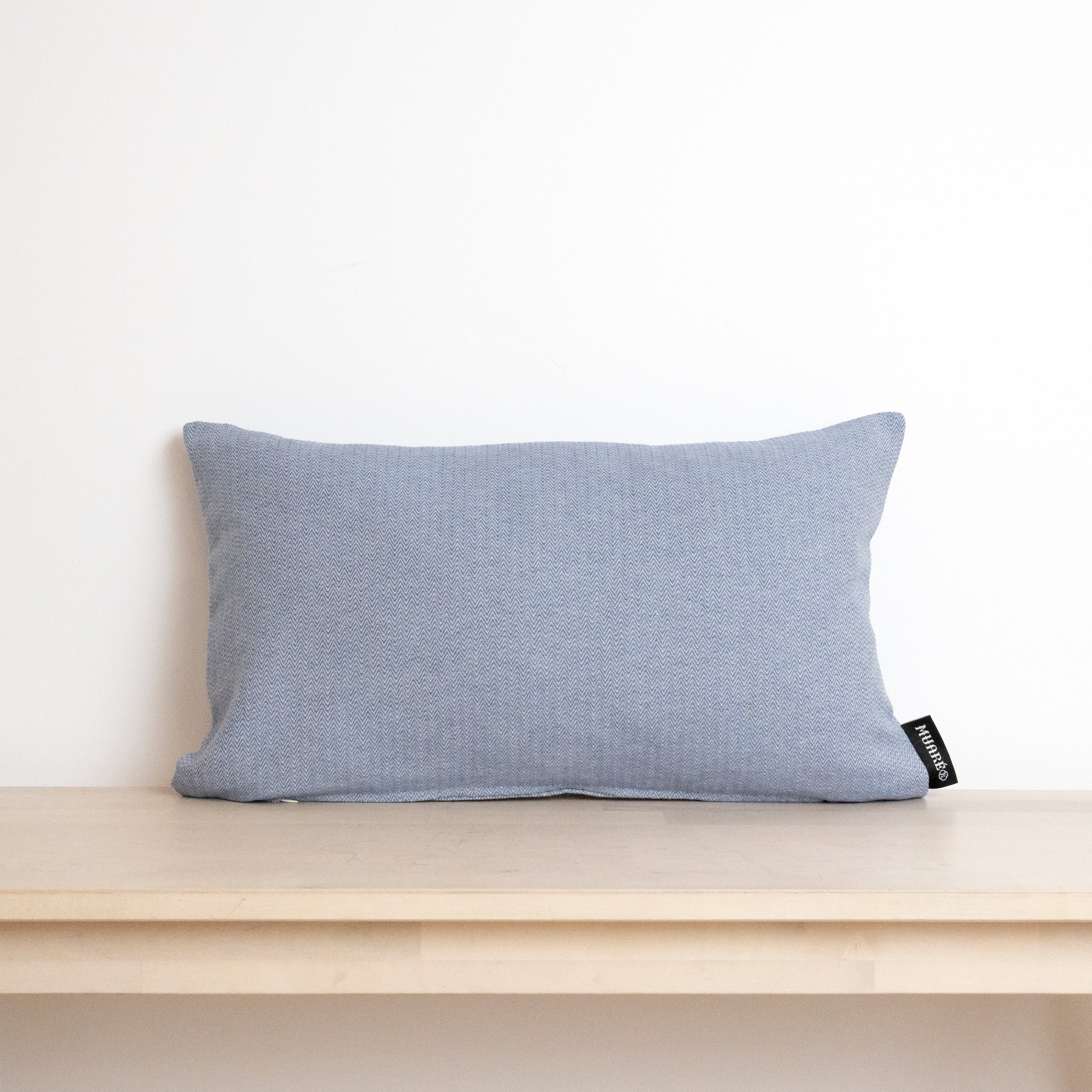 Funda de cojín jacquard Espiga Azul 30x50 cm