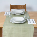 Camino de mesa 100% algodón Lesa 125 3 - Verde 50x150 cm
