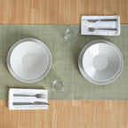 Camino de mesa 100% algodón Lesa 125 3 - Verde 50x150 cm