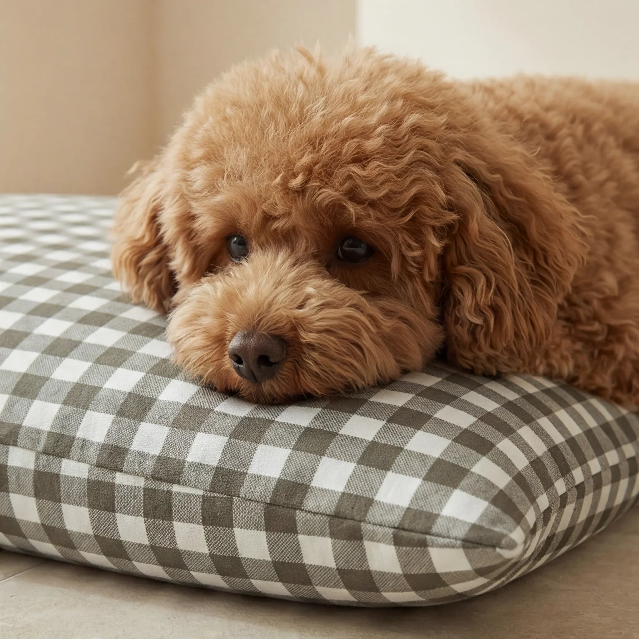 Funda para cama de mascota antimanchas Aielo Marron
