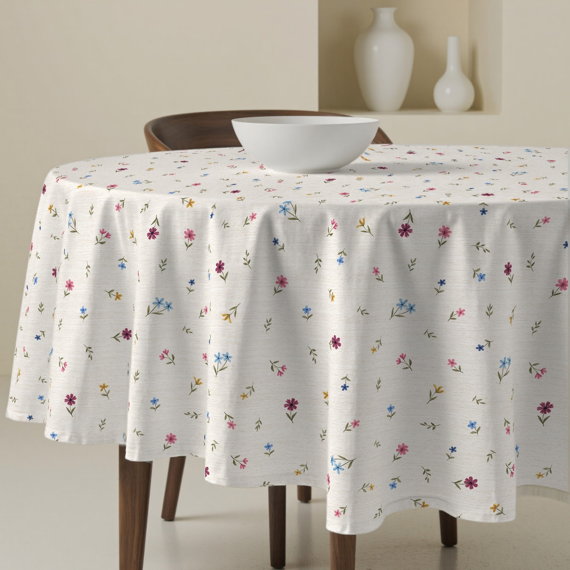 Mantel redondo antimanchas Albin