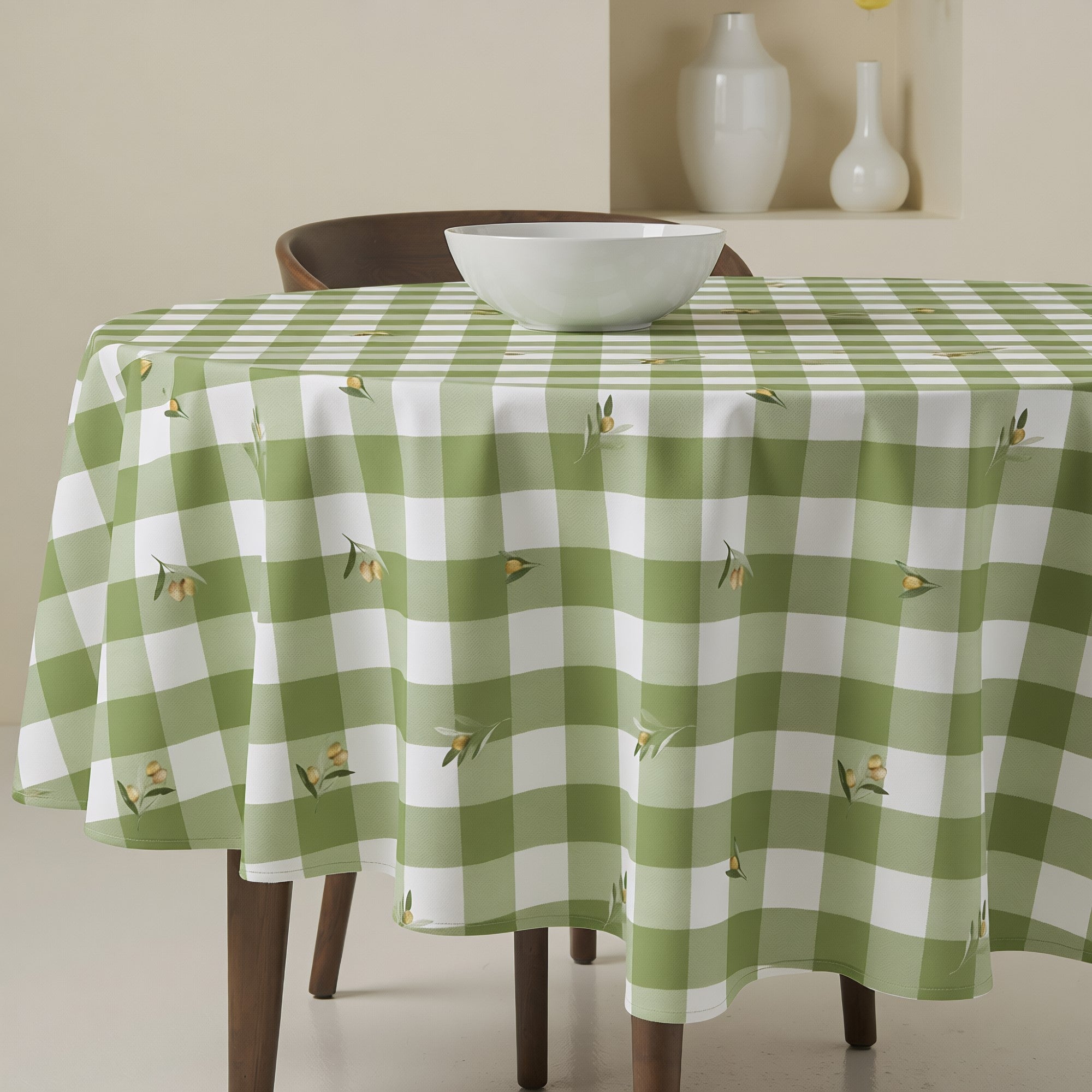 Mantel redondo antimanchas Asier