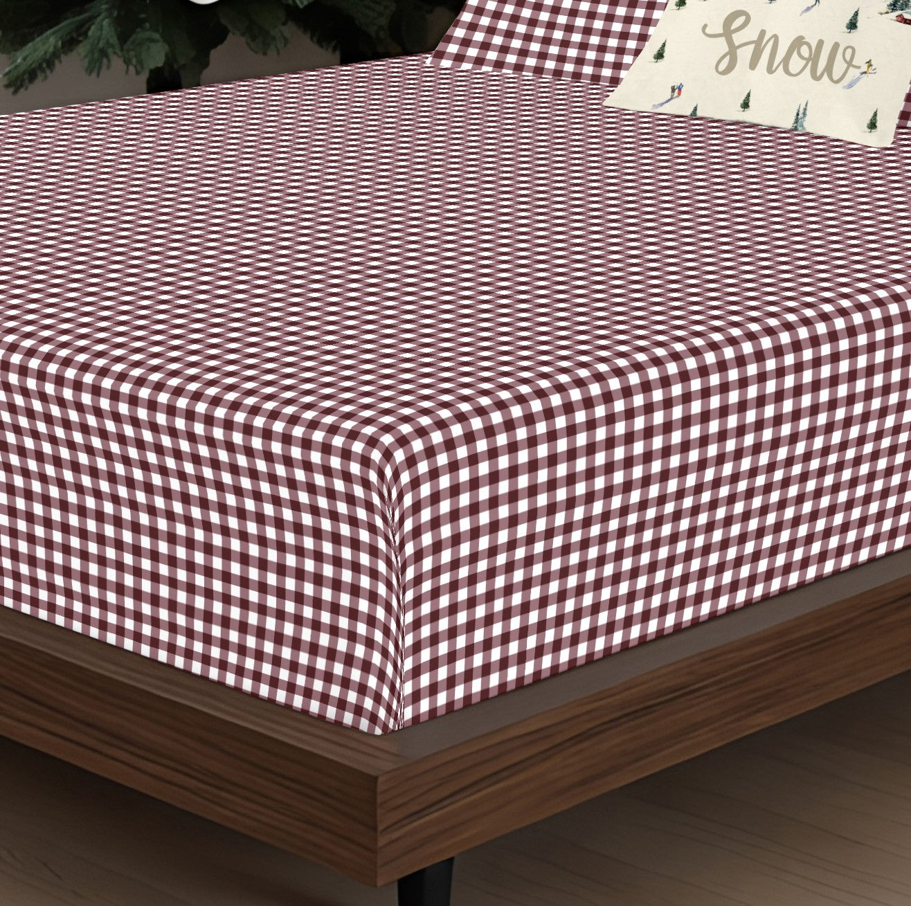 Juego de sábanas Xmas Vichy 100% algodón