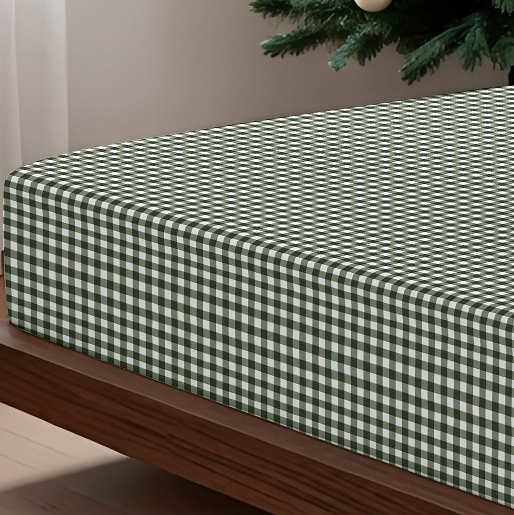 Juego de sábanas Xmas Vichy Verde 100% algodón