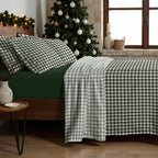 Juego de sábanas Xmas Vichy Verde 100% algodón
